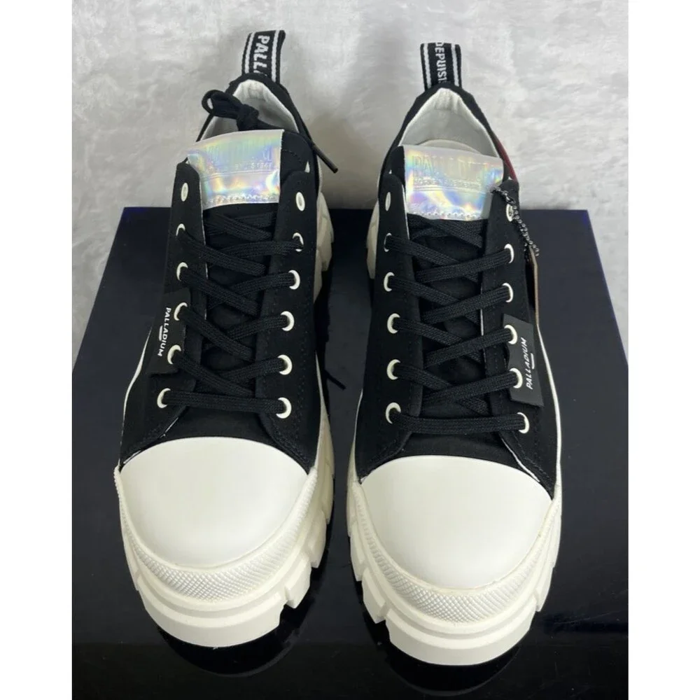 Palladium Women's Revolt Lo TX Shoe Platform Black Marshmallow Size 10 NEW